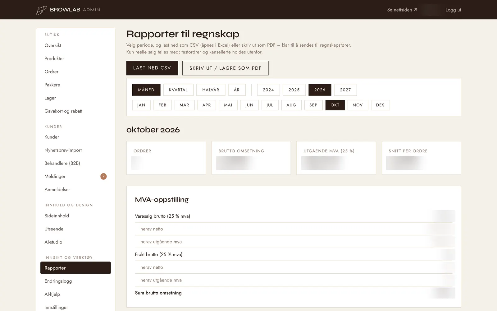 Regnskapsrapport