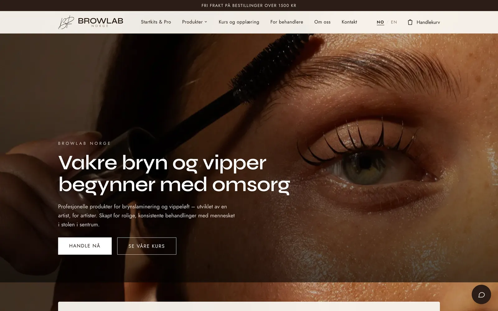 Forsiden til Browlab Norge