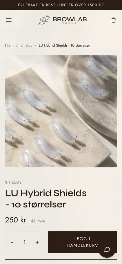 Produktside på mobil